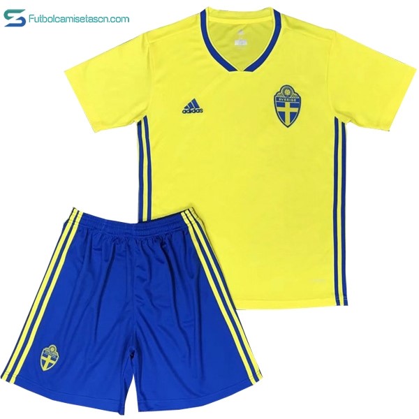 Camiseta Suecia 1ª Niños 2018